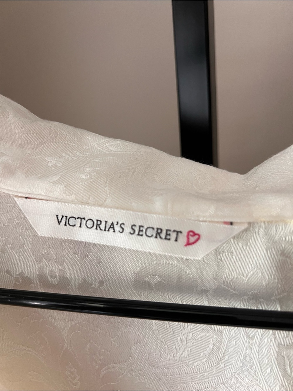 Victoria's Secret Ivory Satin Button-Front Shirt - Picture 4 of 8